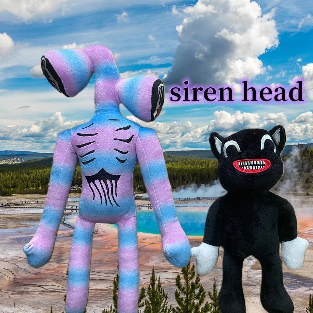 Siren Head Plush Toys Cartoon Dog Cartoon Cat Plush Toys for Boys and Girls Home Party Gift Birthday Gift (Multicolor)