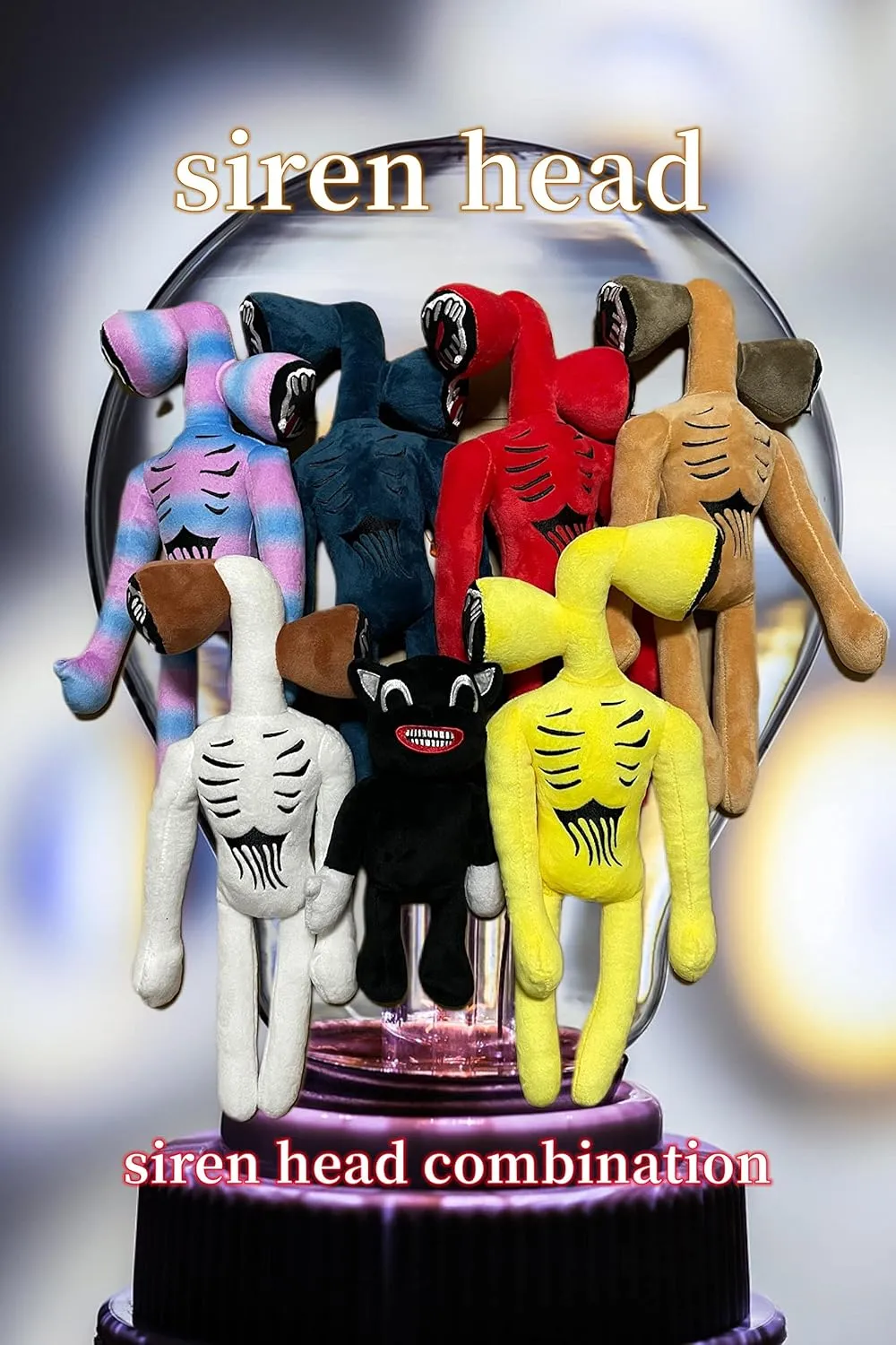 Siren Head Plush Toys Cartoon Dog Cartoon Cat Plush Toys for Boys and Girls Home Party Gift Birthday Gift (Multicolor)