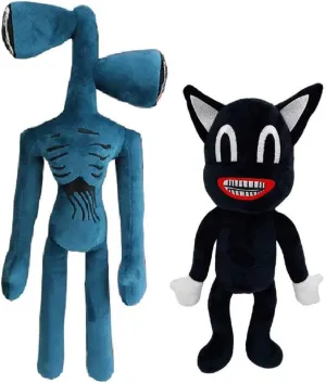 Siren Head Plush Toys Cartoon Dog Cartoon Cat Plush Toys for Boys and Girls Home Party Gift Birthday Gift(Blue)