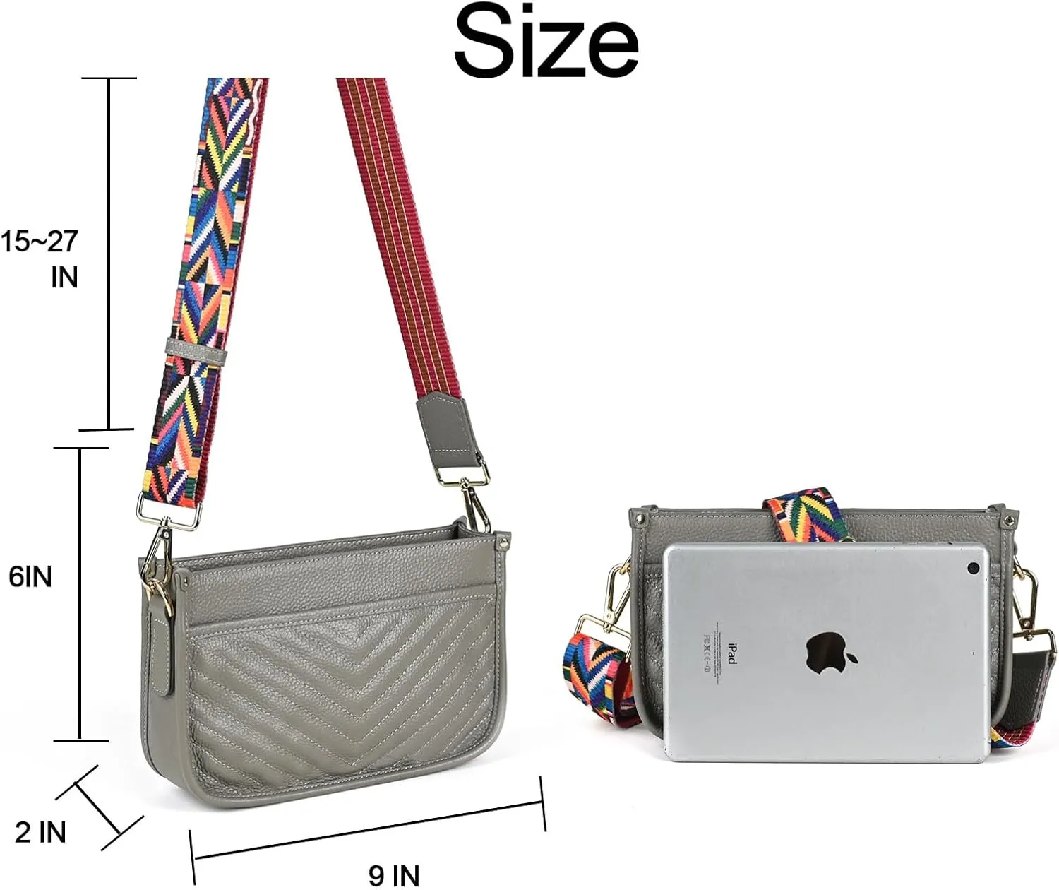 Small Crossbody Bags for Women Trendy Genuine Leather Hobo Handbags Quilted Shoulder Bag Purses with Adjustable Strap