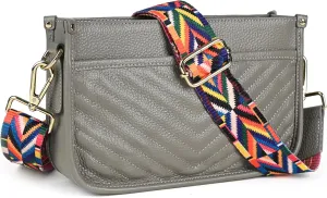 Small Crossbody Bags for Women Trendy Genuine Leather Hobo Handbags Quilted Shoulder Bag Purses with Adjustable Strap