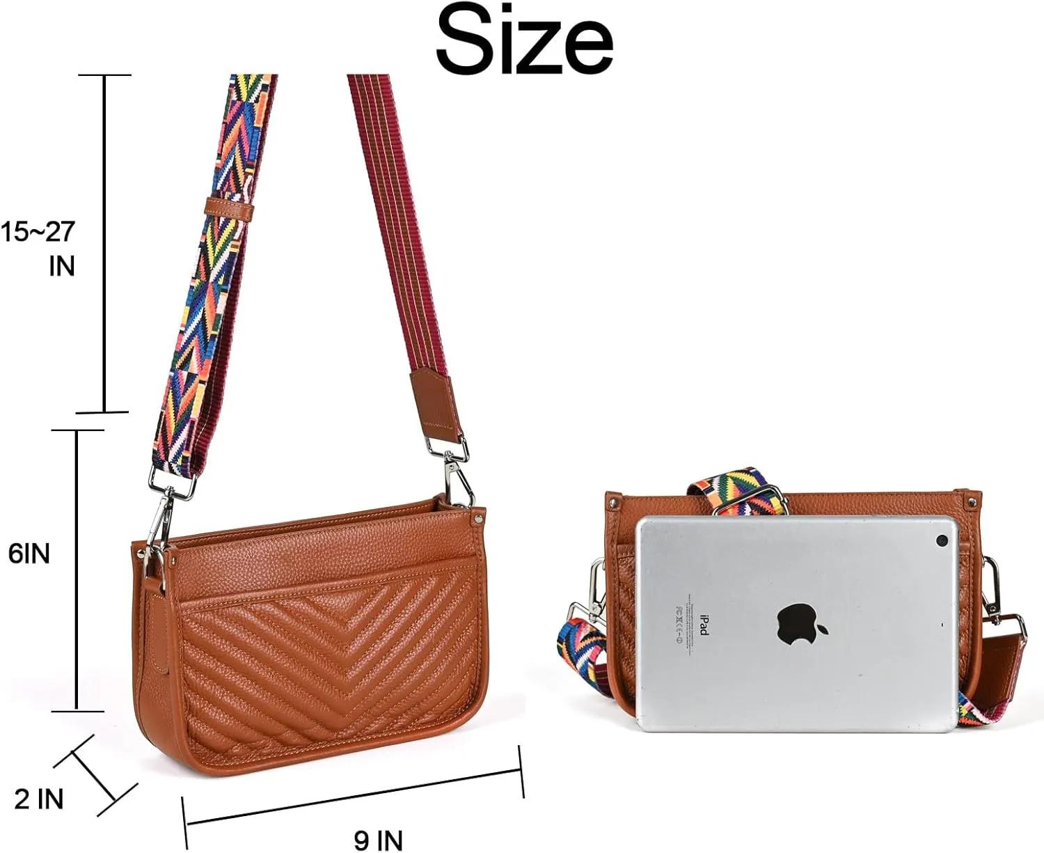 Small Crossbody Bags for Women Trendy Genuine Leather Hobo Handbags Quilted Shoulder Bag Purses with Adjustable Strap