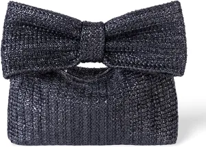 Small Straw Cluth for women,Trendy Cute Summer Woven With Bow Women Purse Handbag Wallet For Beach Vacation Party