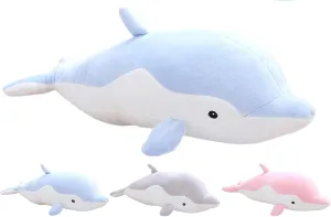 Soft Dolphin Plush Hugging Pillow - Cute Stuffed Animal Plushie for Kids, Perfect for Birthdays, Valentine's, Christmas...