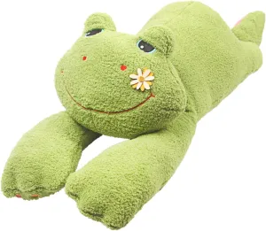 Soft Frog Stuffed Animal Weighted Animal Plush Pillow:Green Large Frog Hugging Pillow Animals Toy Cute Huge Sleeping Plushie for Home Decor Gift for Girls Boys Kids Birthday Christmas(31.5in)