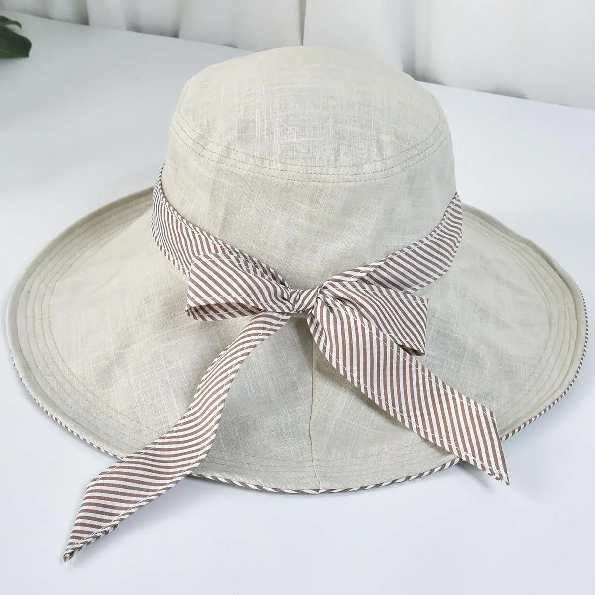 SOMALER Sun Hats for Women Roll-up Wide Brim Summer Beach Hat Foldable Floppy Cotton Hat