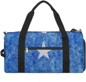 Somalia Flag Textured Sports Duffel with Shoe Compartment and Wet Pocket for Travel Gym