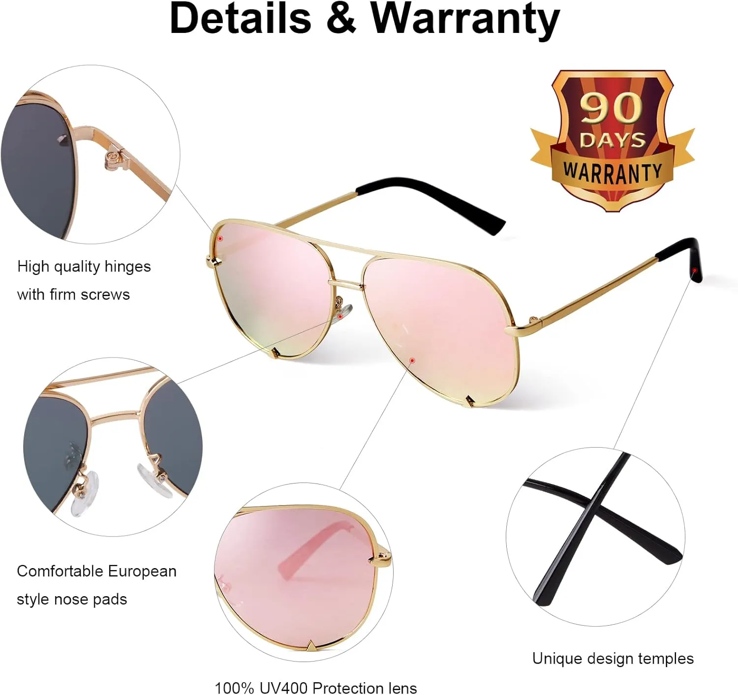 SORVINO Oversized Aviator Sunglasses for Women Men Trendy Retro Bulk Shade Black Faded Sun Glasses Classic UV Protection