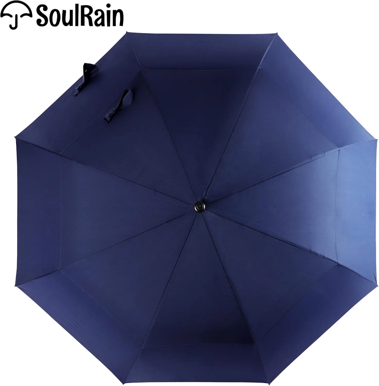 SoulRain 62 Inch Arc Umbrella Double Layer Vented Big Windproof Waterproof Umbrellas,Automatic Open Golf Umbrella for Men and Women and Family