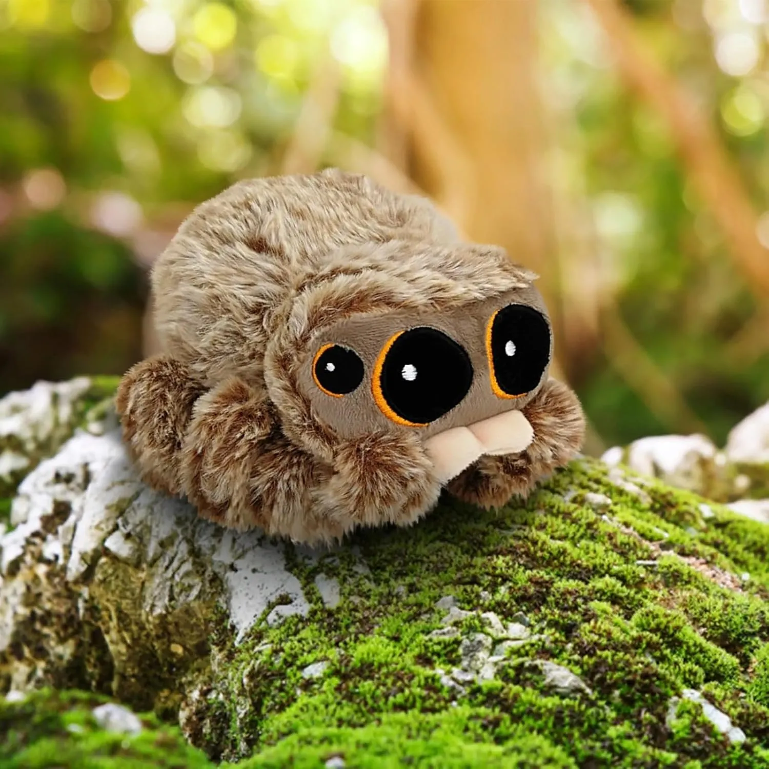 Spider Plush 6.9 inch Jumping Spider Stuffed Animal Plush Toy Soft Cute Spider Plushie Gift for Kids (A-2pcs)