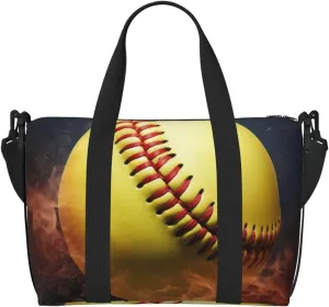 Sports Gym Bag for Women Men Travel Duffel Bag Tote Softball Weekender Bag Canvas Carry on Overnight Bag for Travel Swimming Fitness Workout Sports Duffle Bag