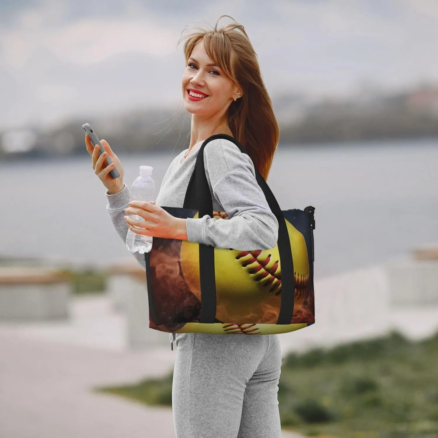 Sports Gym Bag for Women Men Travel Duffel Bag Tote Softball Weekender Bag Canvas Carry on Overnight Bag for Travel Swimming Fitness Workout Sports Duffle Bag