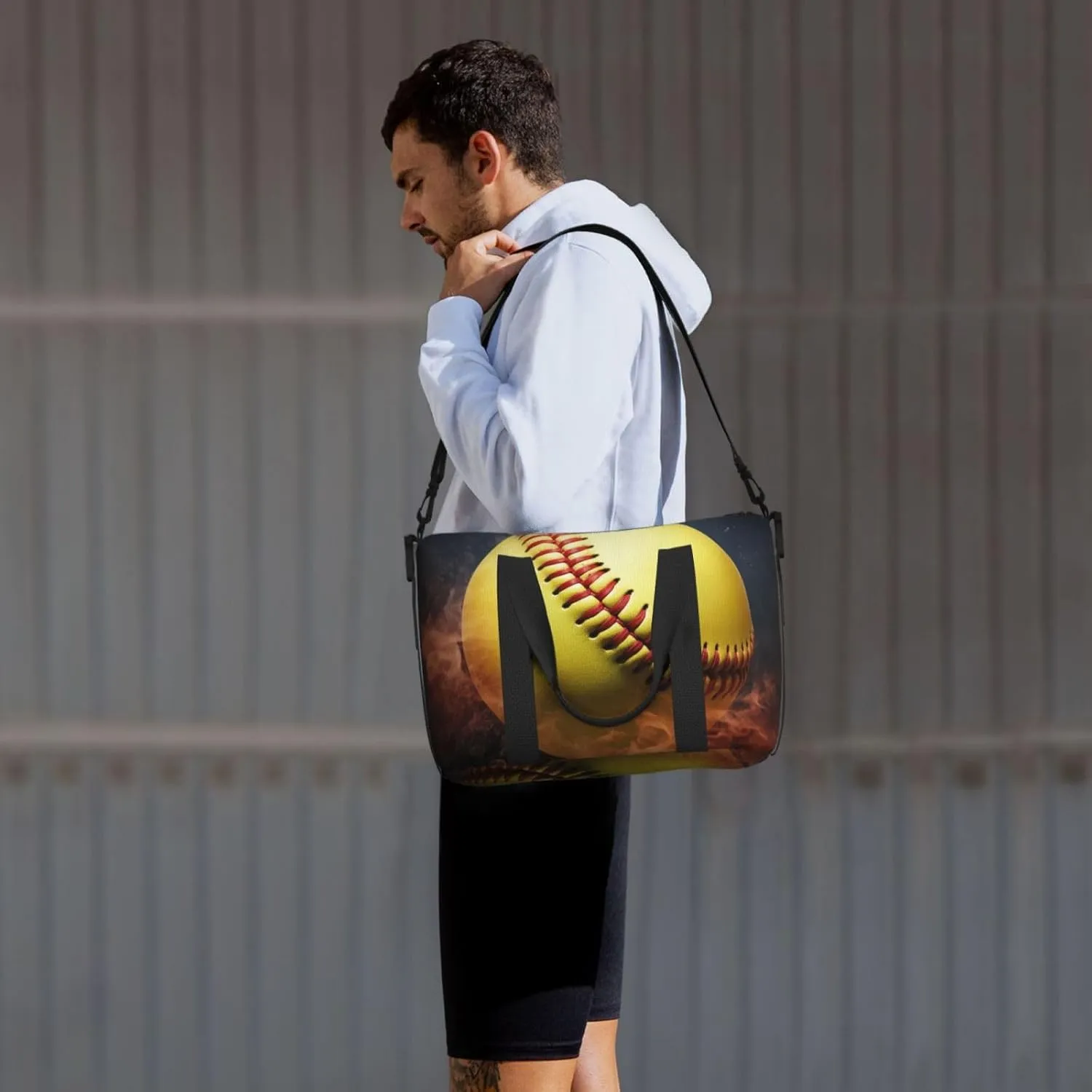 Sports Gym Bag for Women Men Travel Duffel Bag Tote Softball Weekender Bag Canvas Carry on Overnight Bag for Travel Swimming Fitness Workout Sports Duffle Bag