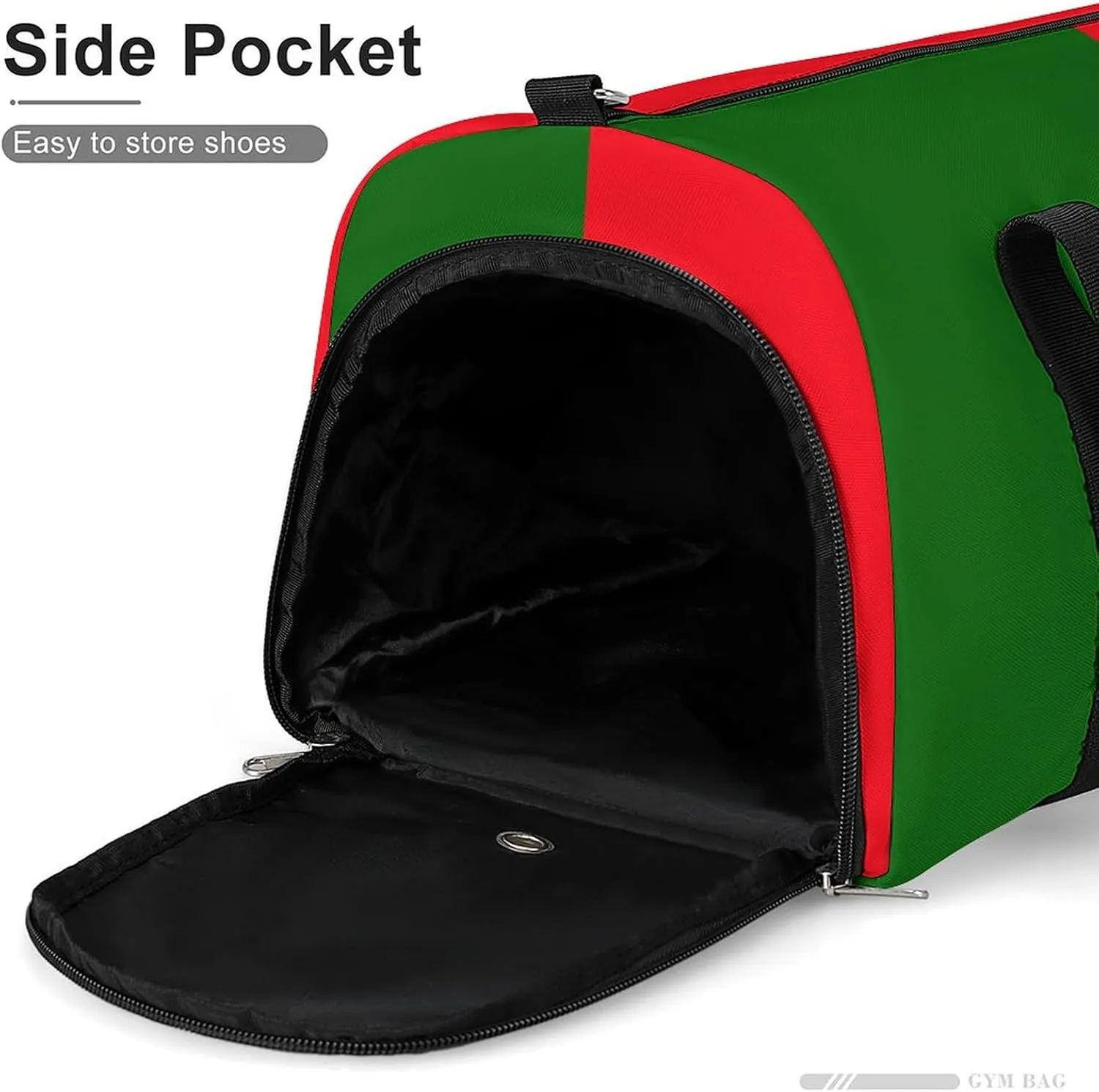 Sports Gym Bag Portugal Flag Duffel with Shoe Compartment Waterproof Travel Weekender