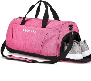 Sports Gym Bag with Wet Pocket & Shoes Compartment for Women & Men