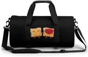 Spread Peanut Butter & Jelly Gym Bag Sports Duffle Bags for Men Women Travel Swimming Fitness with Shoe And Wet Compartment