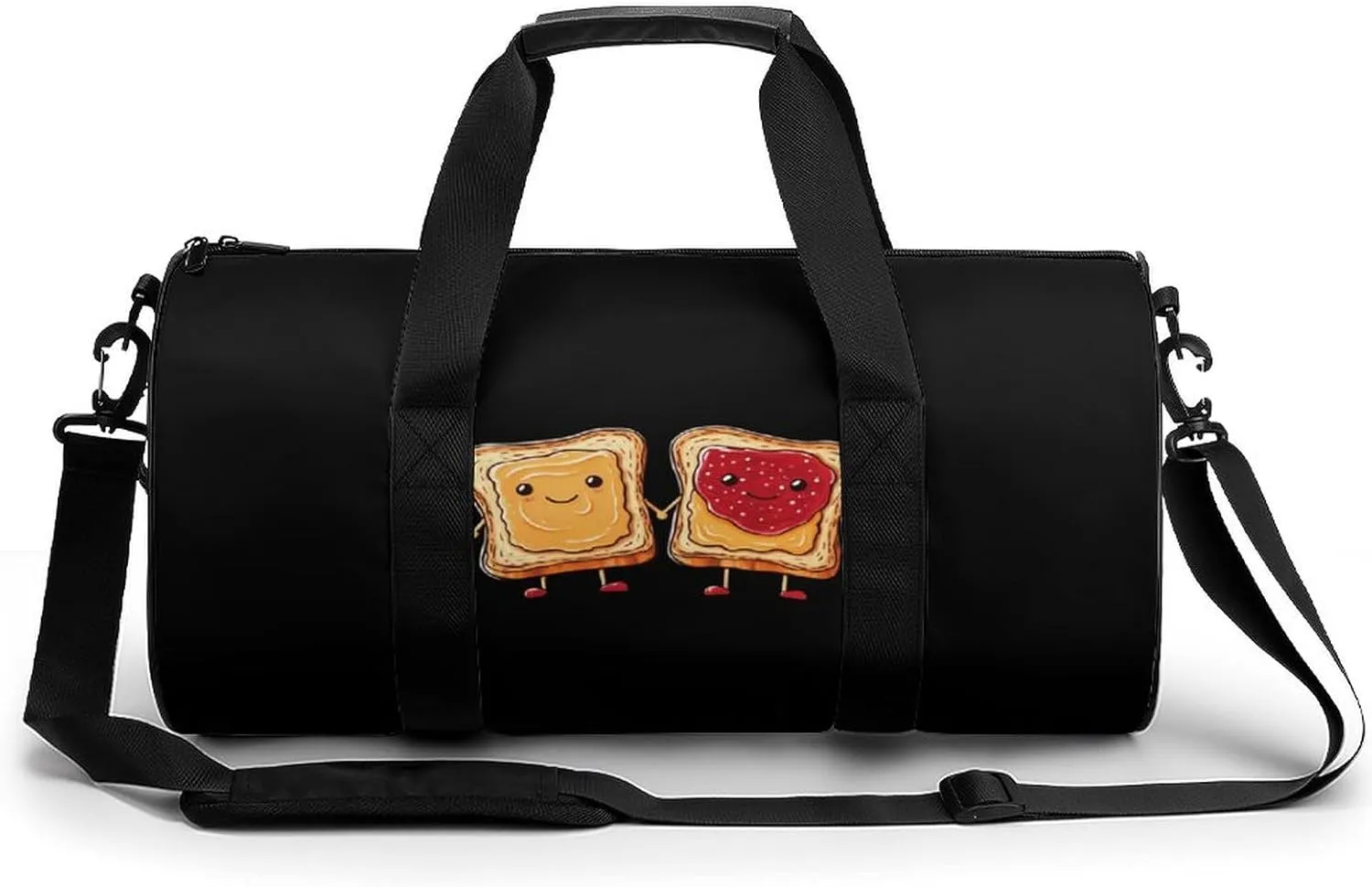 Spread Peanut Butter & Jelly Gym Bag Sports Duffle Bags for Men Women Travel Swimming Fitness with Shoe And Wet Compartment