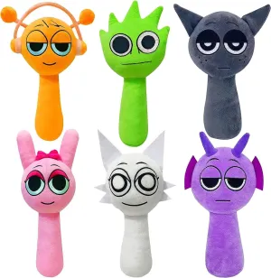 Sprunki Plush Toys for Kids,Sprunki Game Merch Toy Cute Soft Stuffed Sprunki Mini Figures Game for Gift Party