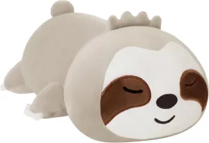 SQEQE Weighted Sloth Plush, Weighted Sloth Stuffed Animal, Cute Sloth Plushies Sloth Pillow Toy Gift for Kids Adults Brown 9.8 Inch, 0.8 Lbs