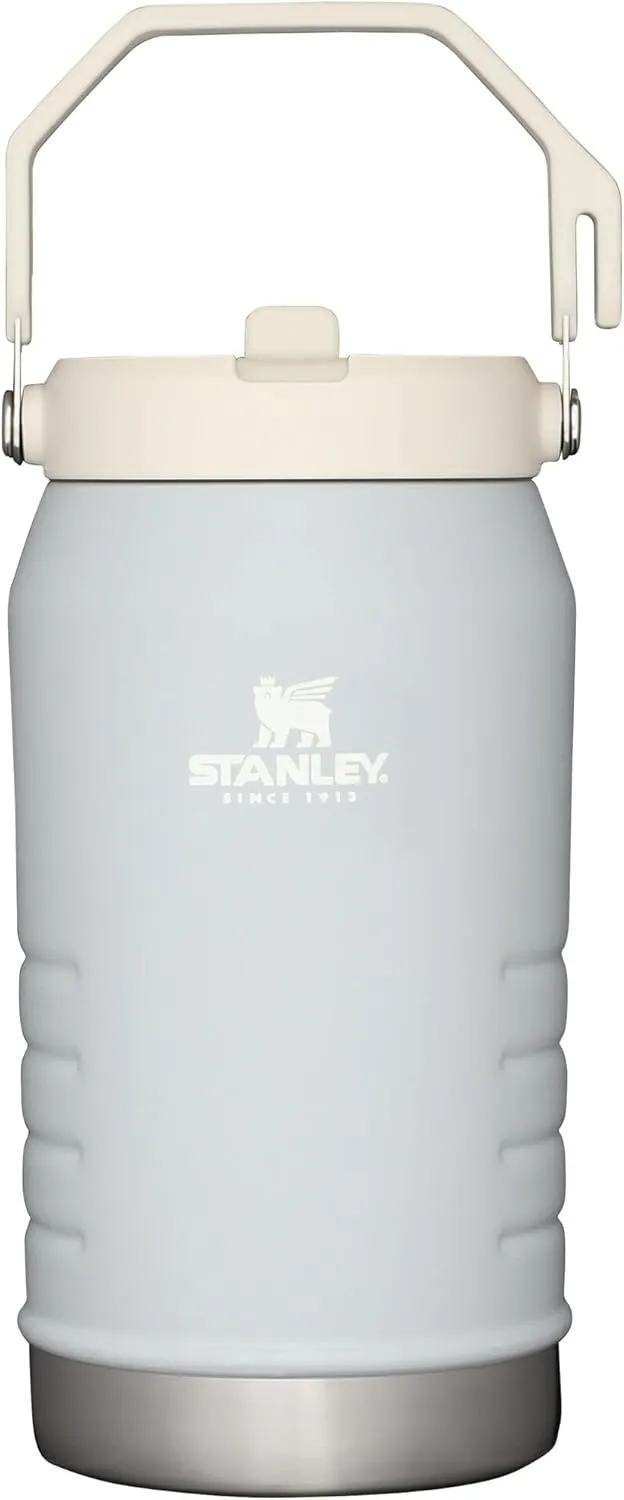Stanley IceFlow Flip Straw Jug with Handle 64 oz| Twist On Lid and Flip Up Straw | Leak Resistant for Travel and Sports | Insulated Stainless Steel | BPA-Free |Cloud