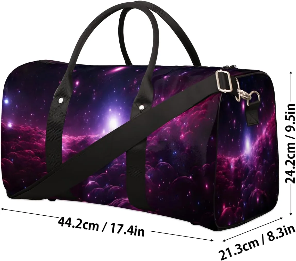 Starry Sky Travel Duffle Bag for Women Men Gym Duffel Foldable Bag Waterproof Weekender Universe Planet Duffle Tote