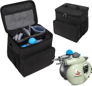 Storage bag Compatible with Bissell SteamShot Hard Surface Steam Cleaner 39N7V/39N7A,Adjustable Compartments Steam Cleaner Storage Bag,Carrying Case with Pockets for Accessories(Bag Only)