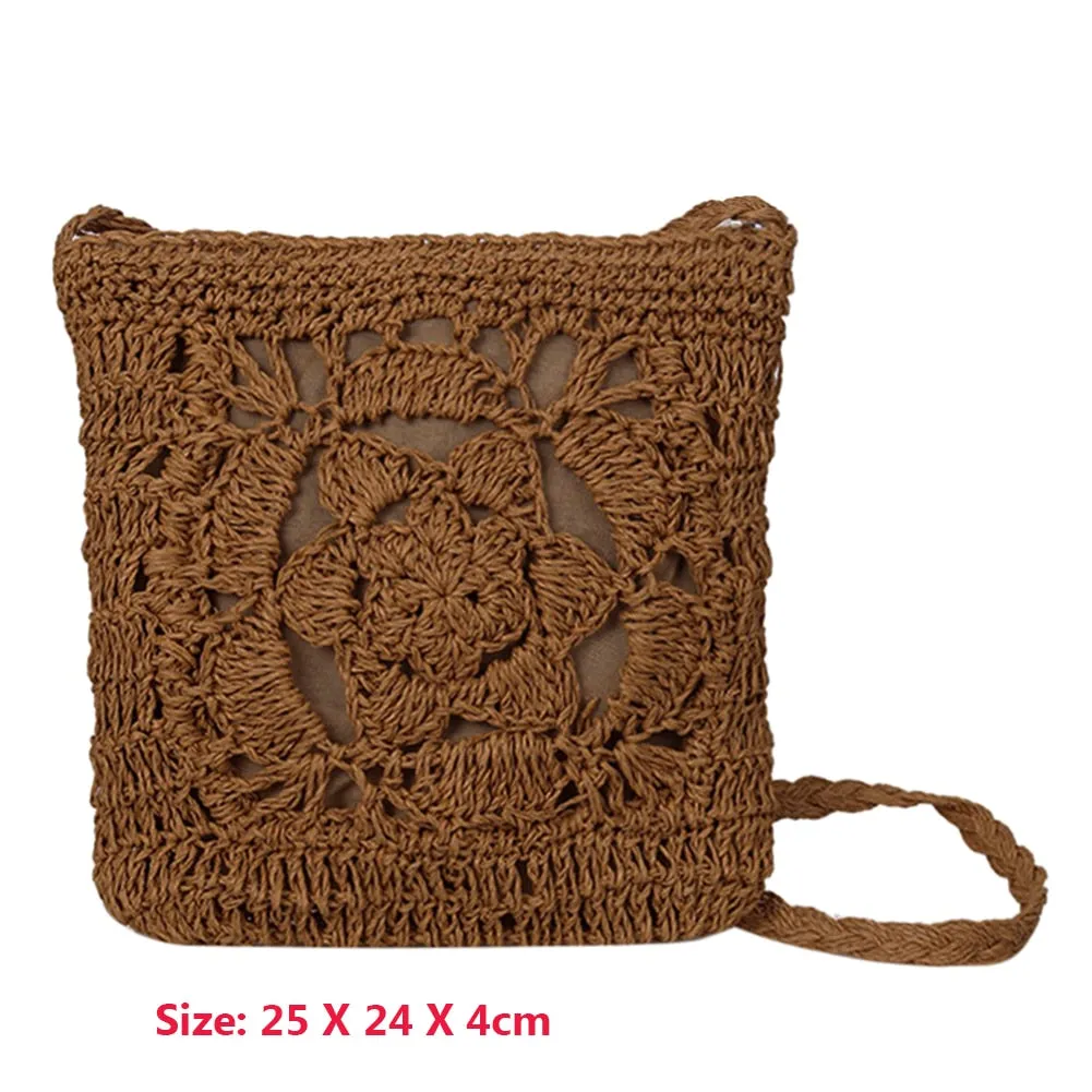 Straw Bags For Women Handmade Tassel Beach Bags Raffia Rattan Woven Handbags Female Vacation Crossbody Bags Clutch