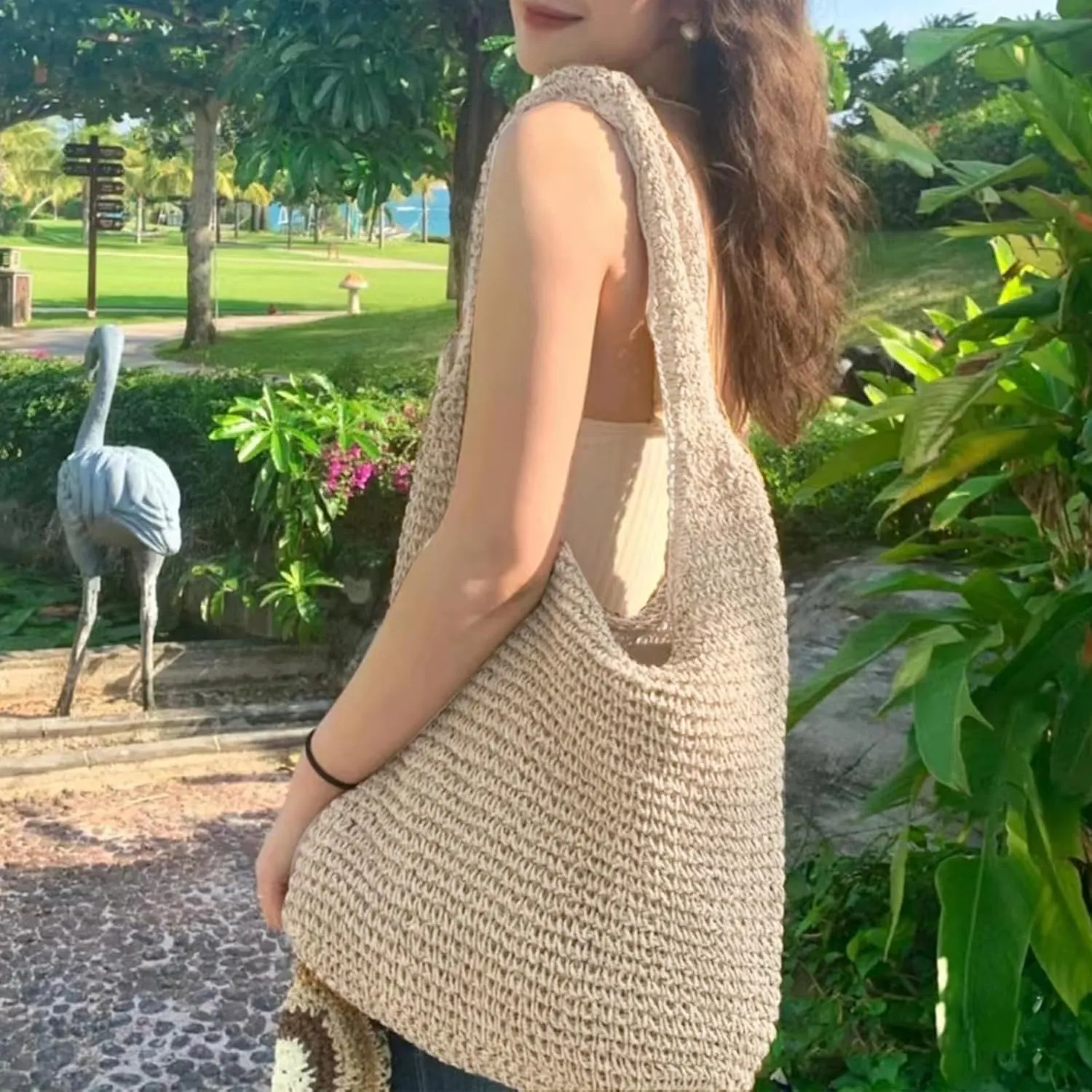 Straw Beach Bag The Tote Bag for Women Summer Rattan Bag for Vacation Wicker Woven Weekender Bags