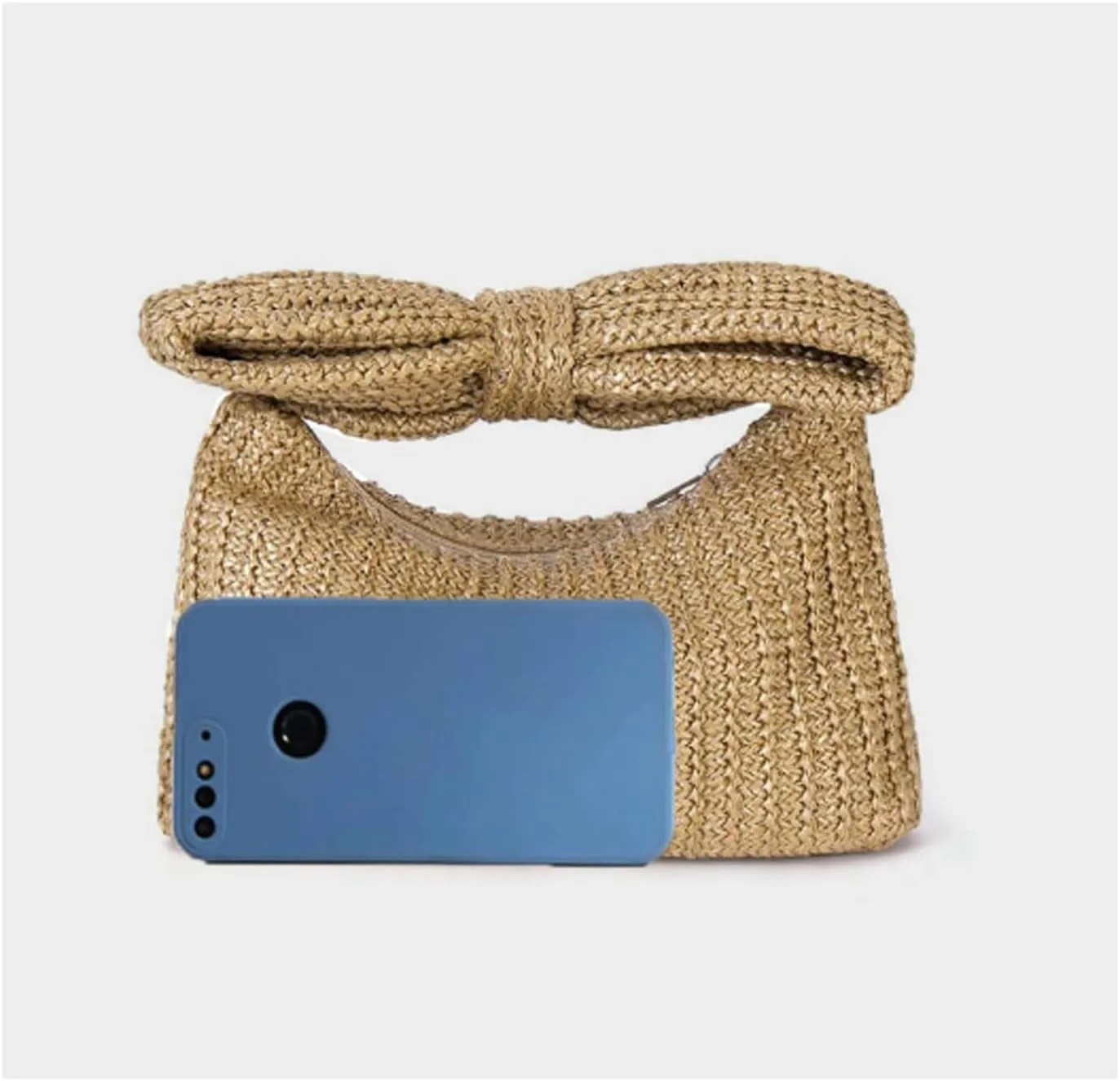 Straw Clutch Purses for Women Summer Handmade Bow Straw Purses and Handbags for Party Vacation,Summer Purse,Straw Purse