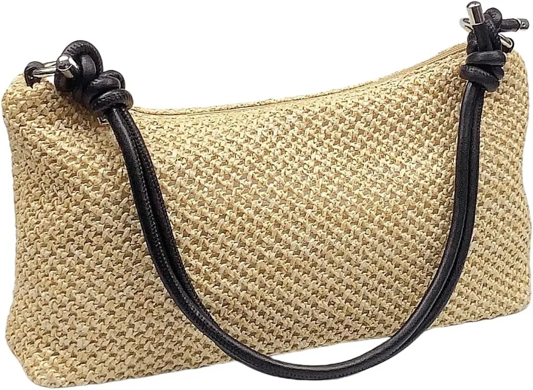 Straw Hobo Handbags for Women Fashion Woven Straw Shoulder Bag for Beach Holiday