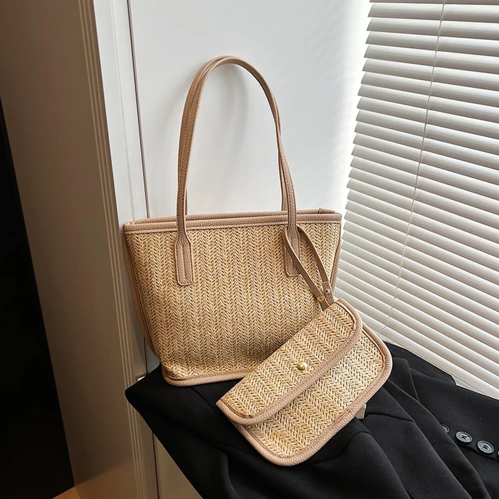 Straw Purses for Women Cute Beach Bag Straw Tote Bags Summer Handbags for Beach Vacation