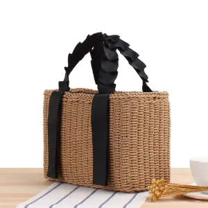 Straw Woven Bag Women Handbag Summer Beach All-Match Paper Rope Woven Bag