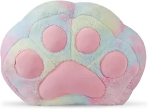 Stuffed Animal Storage Bean Bag Chair Cover for Kids Tie Dye Cat's Paw Bean Bag Cushion for Girls Large Size Toy Organizer Cover Only Without Filling