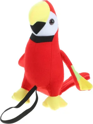 Stuffed Parrot for Shoulder - Pirate, Soft Plush Red Parrot Statue for Kids Decor