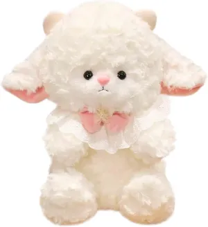 Stuffed Sheep Plush Animal Toys Dolls Lamb Ornaments Decorations Gifts White 8.7 Inches