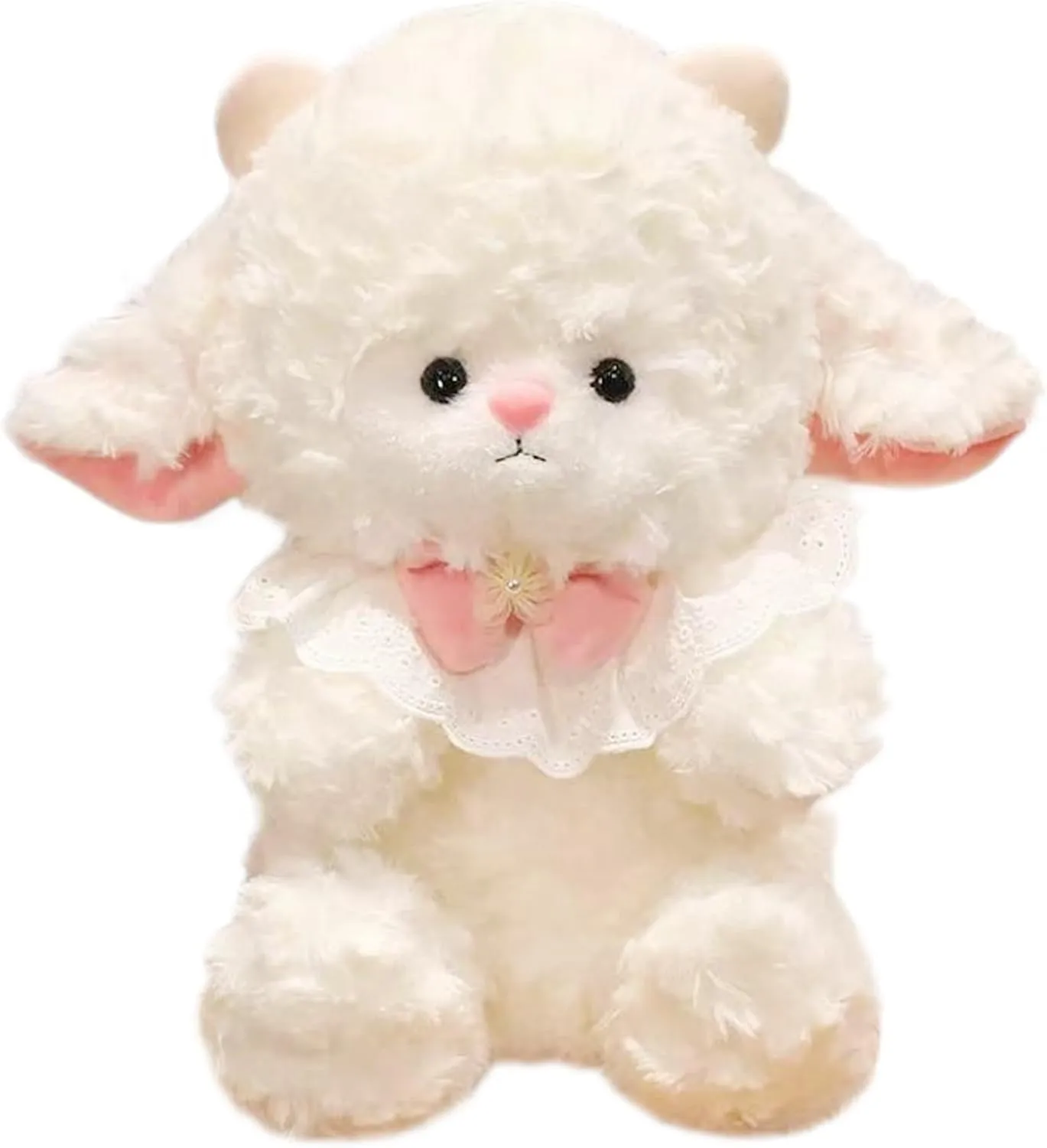 Stuffed Sheep Plush Animal Toys Dolls Lamb Ornaments Decorations Gifts White 8.7 Inches