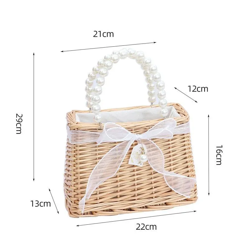 Stylish Rattan Straw Tote Handbags for Women