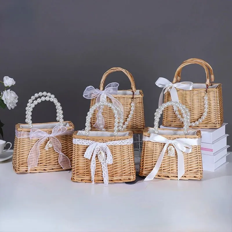 Stylish Rattan Straw Tote Handbags for Women