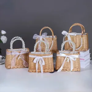 Stylish Rattan Straw Tote Handbags for Women
