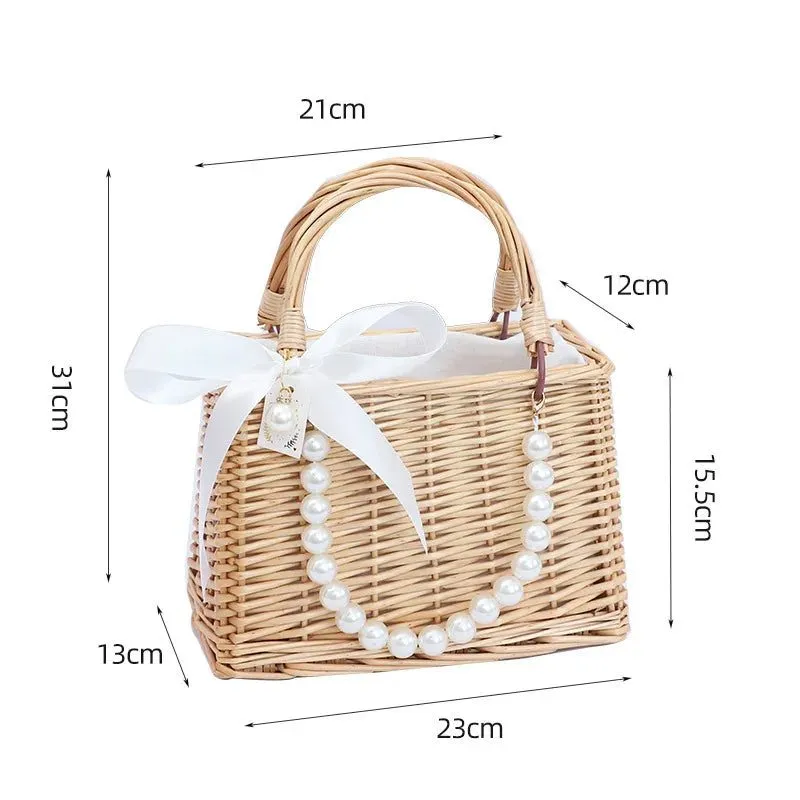 Stylish Rattan Straw Tote Handbags for Women