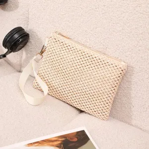 Stylish Straw Handbags with Wrist Straps