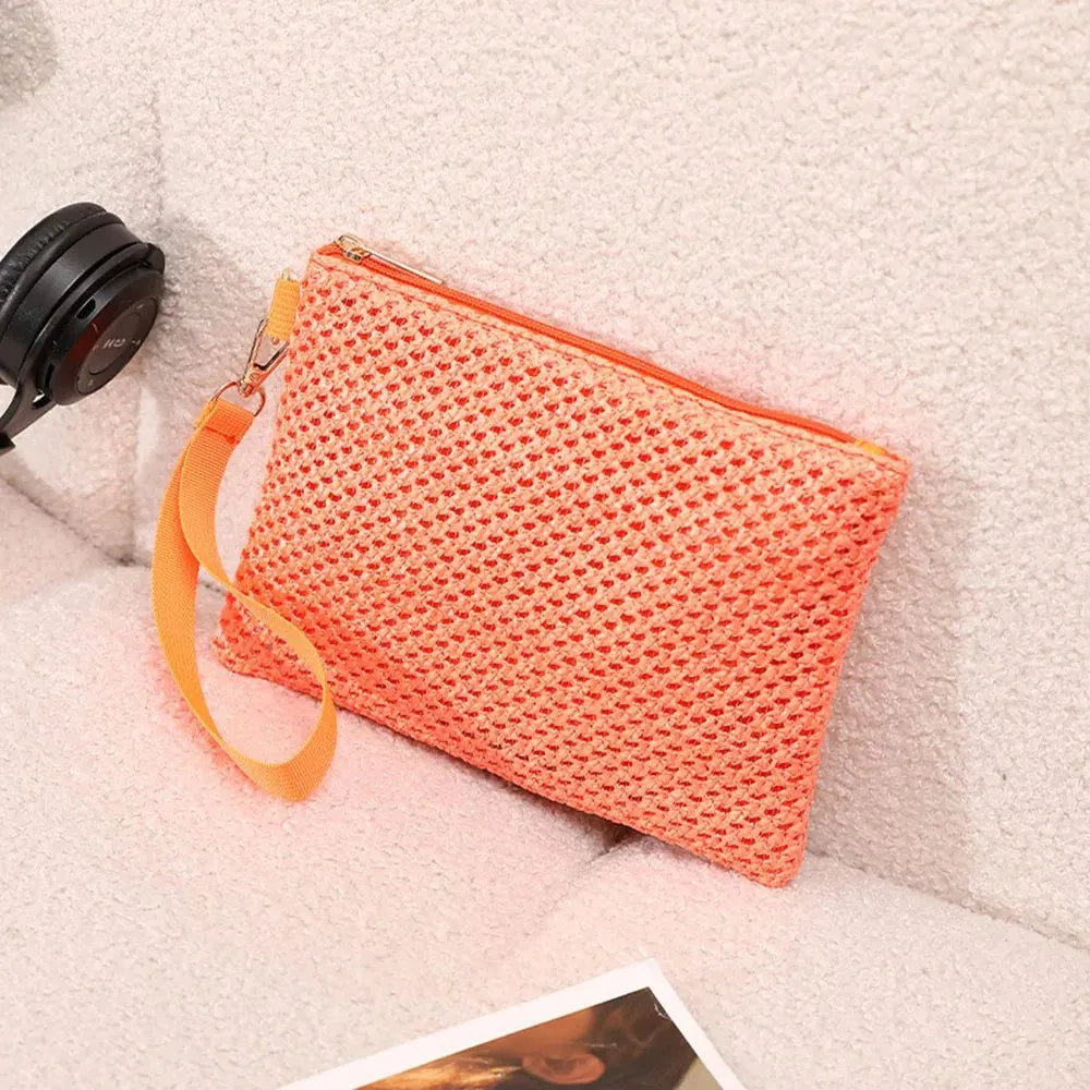 Stylish Straw Handbags with Wrist Straps