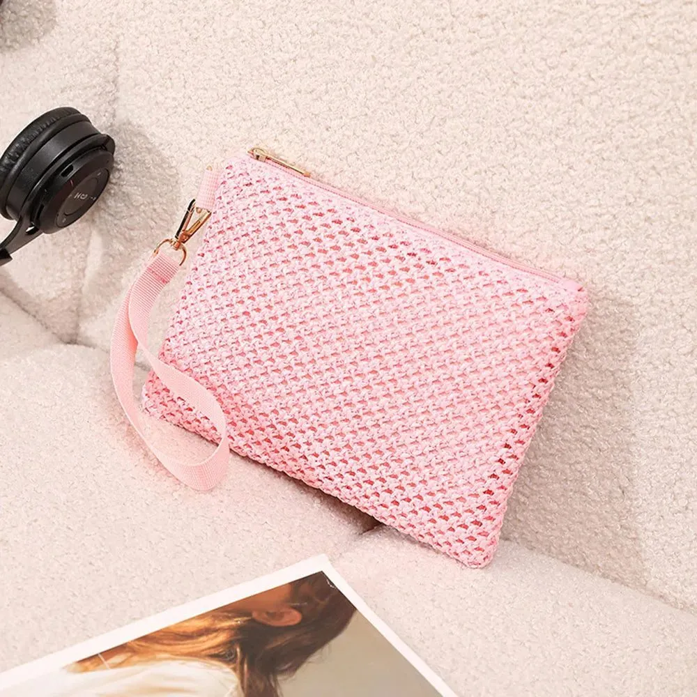 Stylish Straw Handbags with Wrist Straps