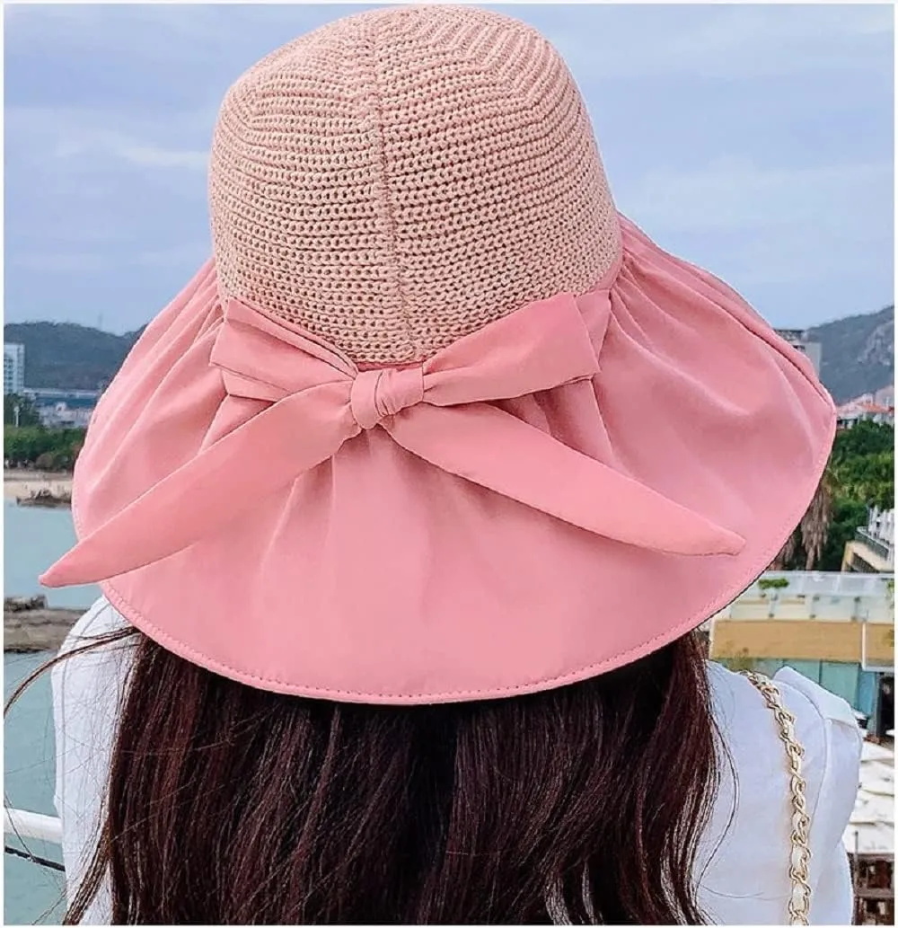 Sun Hats for Women Summer Beach Hats UV Protection UPF 50  Outdoor Packable Travel Foldable Wide Brim Off Cap