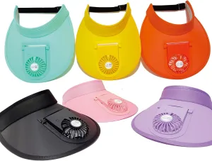 Sun Visors Hat with Fan for Women - Fan Visor Hat - Three-Speed Adjustment and Large Area Sun Protection