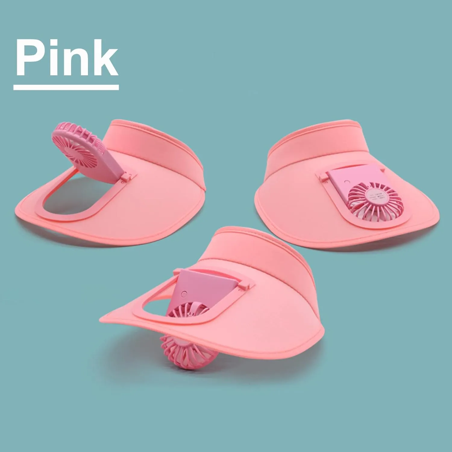 Sun Visors Hat with Fan for Women - Fan Visor Hat - Three-Speed Adjustment and Large Area Sun Protection