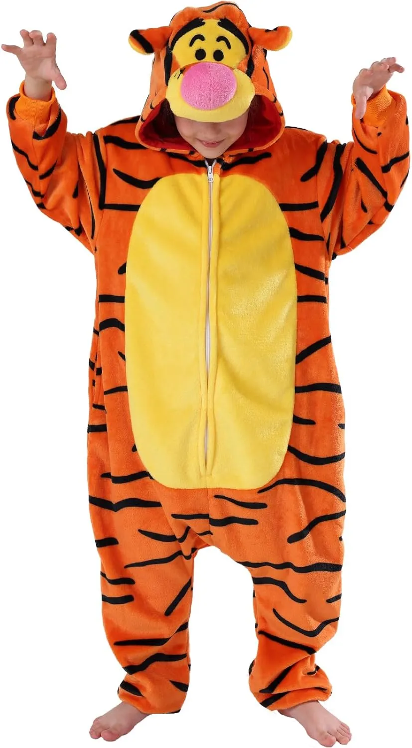 SWEETXIN Kids Unisex Onesie Pajamas Plush One Piece Halloween Costume Cosplay Sleepwear for Girls Boys