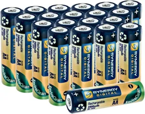 Synergy Digital Camera Batteries, Compatible with Mamiya Leaf Credo 80MP Digital Camera, (Ni-MH, 1.25V, 2800mAh), Combo-Pack Includes: 20 x AA Rechargeable Batteries