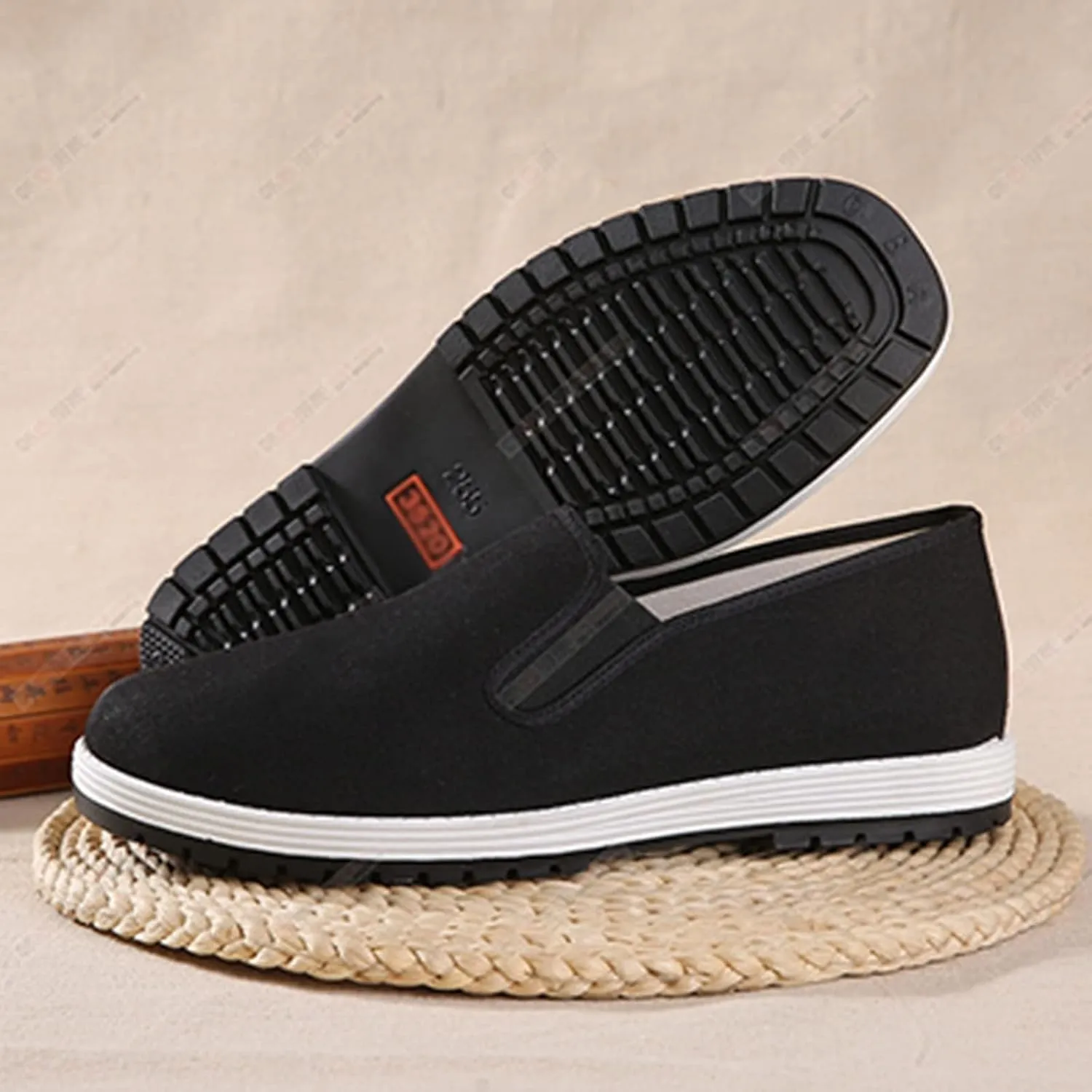 Tai Chi Shoes, Mens Chinese Traditional Old Beijing Cloth Kung Fu Martial Arts Tai Chi Canvas Shoes, Indoor Fitness Training, for Adapting to Your Daily Activities Around The House