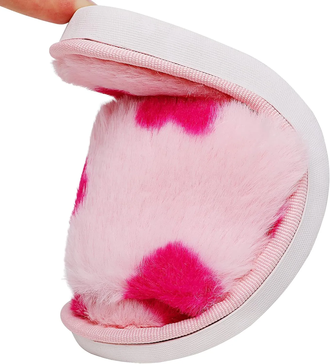 techcity Boys Girls Fuzzy House Slippers Cute Comfy Faux Fur Slip On Fluffy Plush Open Toe Home Slides for Kids Indoor Outdoor Warm Shoes